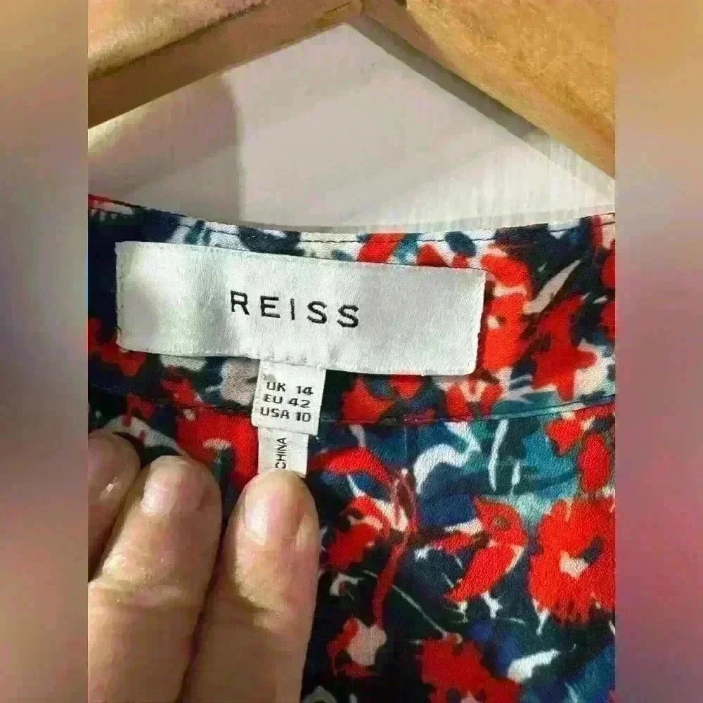 REISS Vali Ditsy Print Dress - Picture 7 of 7